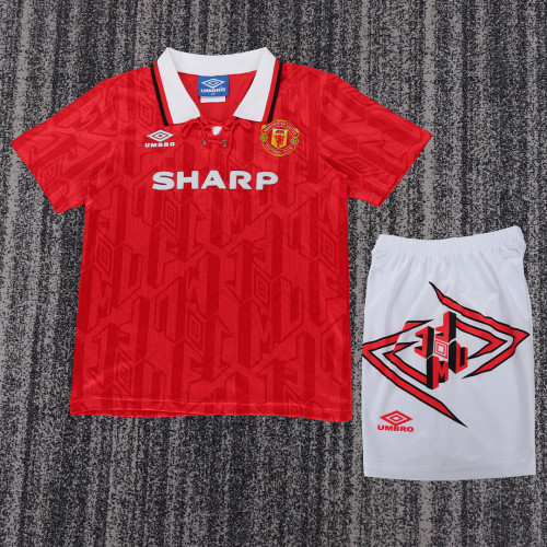 92-94 Manchester United Home  Kids Retro Suit