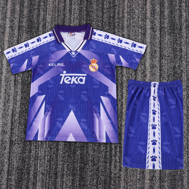 96-97 Real Madrid Away  Kids Retro Suit