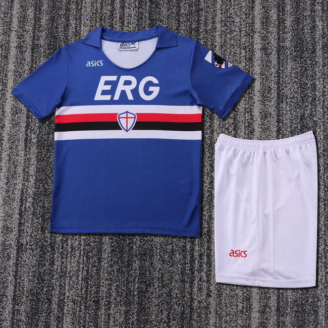 1990-91 Uc Sampdoria Home  Kids Retro Suit