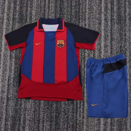 03-04 Barcelona Home  Kids Retro Suit
