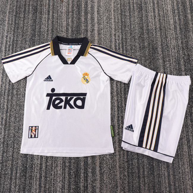 1998-00 Real Madrid Home  Kids Retro Suit