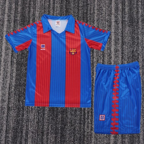 89-92 Barcelona Home  Kids Retro Suit