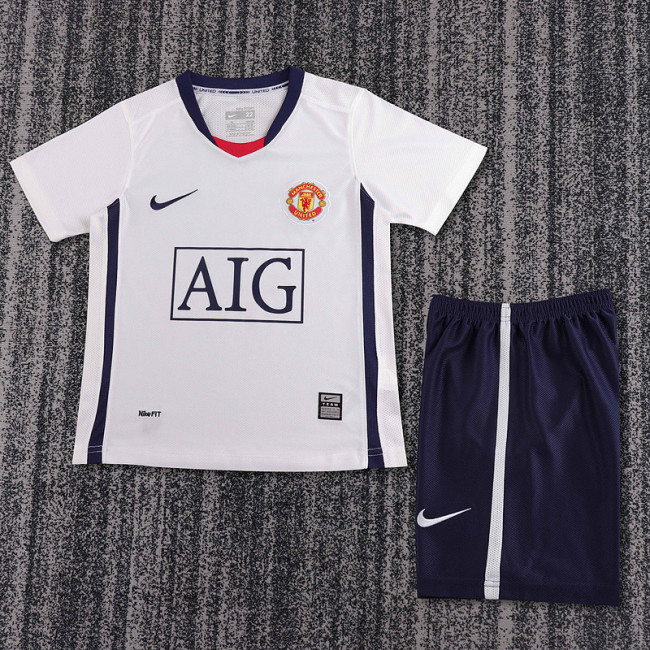 08-09 Manchester United Away  Kids Retro Suit