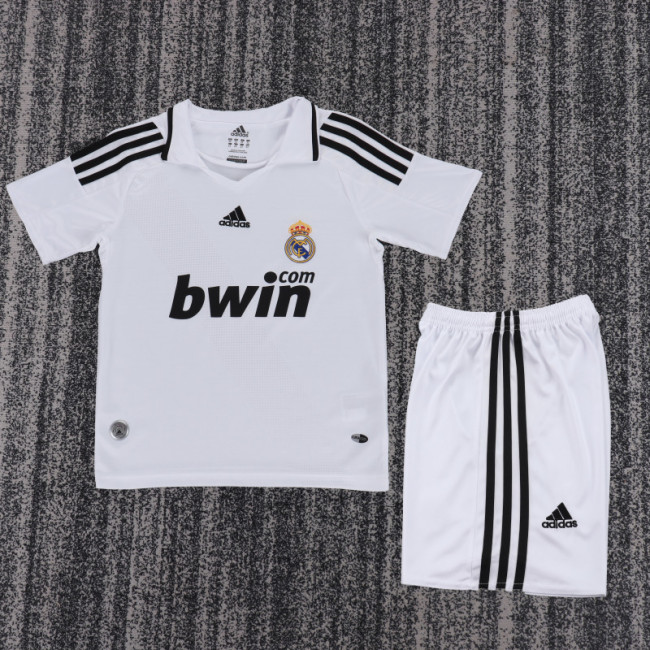 08-09 Real Madrid Home  Kids Retro Suit