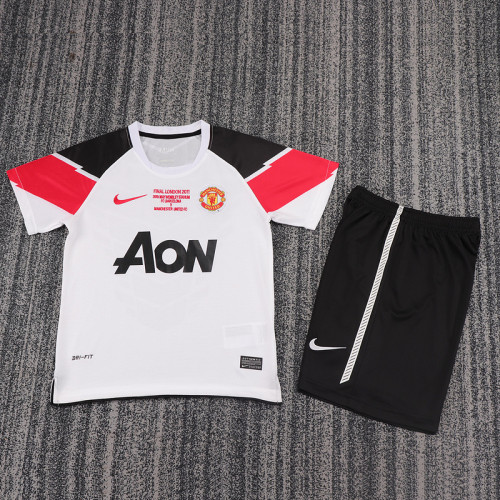11-12 Manchester United Away  Kids Retro Suit