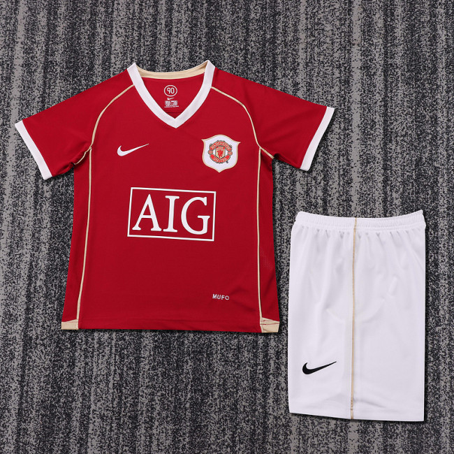 2006-07 Manchester United Home  Kids Retro Suit