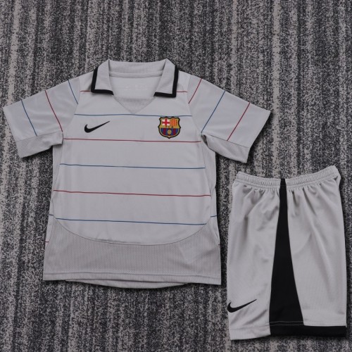2003-04 Barcelona Away  Kids Retro Suit