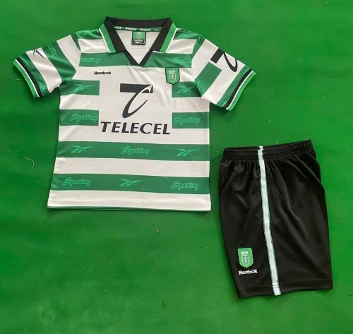 99-00 Sporting Lisbon Home  Kids Retro Suit
