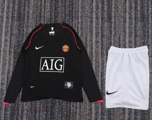 2007-08 Manchester United Away  Kids Retro Suit