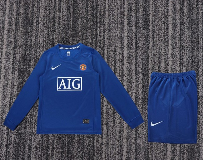 2008-09 Manchester United Away  Kids Retro Suit