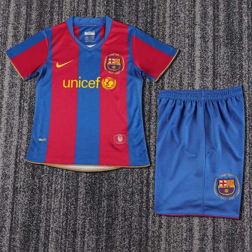 07-08 Barcelona Home  Kids Retro Suit
