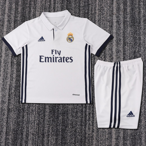16-17 Real Madrid Home  Kids Retro Suit