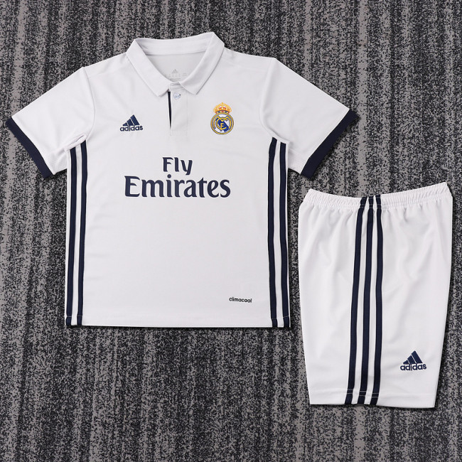 16-17 Real Madrid Home  Kids Retro Suit