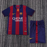 14-15 Barcelona Home  Kids Retro Suit
