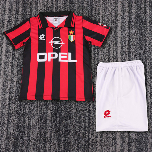 1996-97 Ac Milan Home  Kids Retro Suit