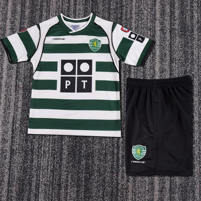 2001-03 Sporting Lisbon Home  Kids Retro Suit