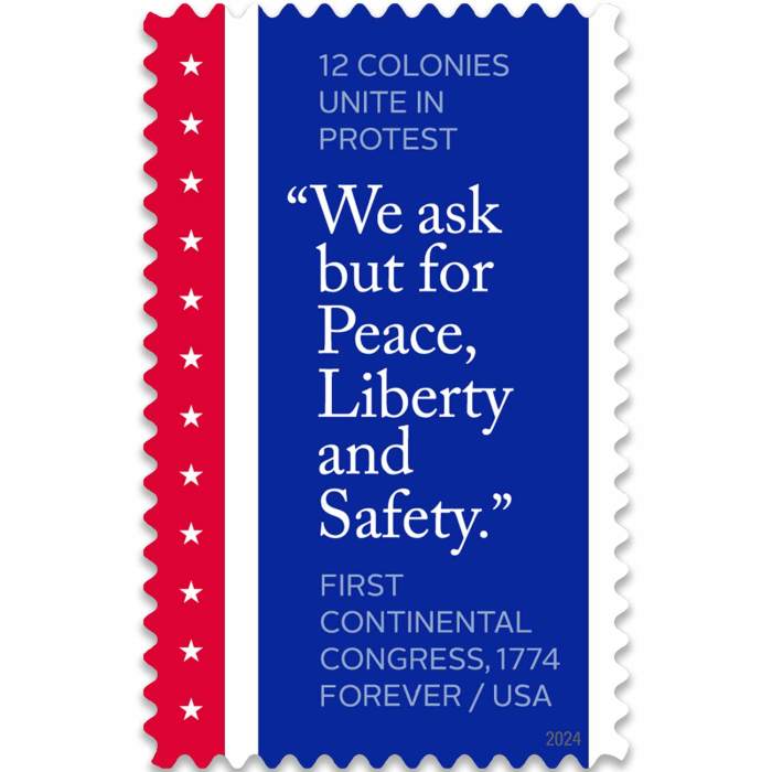 First Continental Congress, 1774 Stamps