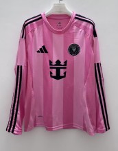 25-26 Inter Miami Home Long Sleeve Fans Soccer Jersey