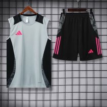 2024 AD Gray Tank Top And Shorts Suit