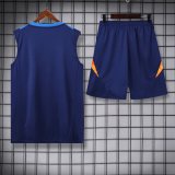 2024 AD Blue Tank Top And Shorts Suit