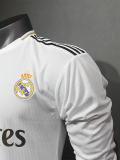 2019-2020 RMA Home Player Version  Long Sleeve Retro Soccer Jersey 长袖球员