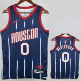 23-24 Rockets WESTBROOK #0 Royal blue City Edition Top Quality Hot Pressing NBA Jersey