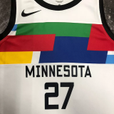 22-23 TIMBERWOLVES GOBERT #27 White City Edition Top Quality Hot Pressing NBA Jersey