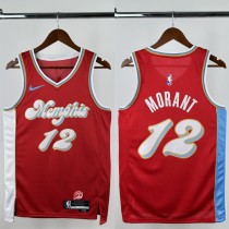 24-25 Grizzlies MORANT #12 Red City Edition Top Quality Hot Pressing NBA Jersey