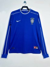 1998 Brazil Away Long sleeves Retro Soccer Jersey 