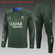 23-24 PSG High Quality Kids Half Pull Tracksuit