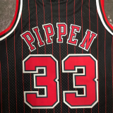 1996 BULLS PIPPEN #33 Black Retro Top Quality Hot Pressing NBA Jersey