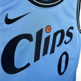 24-25 Clippers WESTBROOK #0 Blue City Edition Top Quality Hot Pressing NBA Jersey