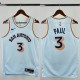 24-25 SA Spurs PAUL #3 Light blue City Edition Top Quality Hot Pressing NBA Jersey