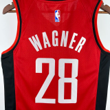 22-23 ROCKETS WAGNER #28 Red Away Top Quality Hot Pressing NBA Jersey