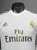2019-2020 RMA Home Player Version  Long Sleeve Retro Soccer Jersey 长袖球员