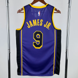 22-23 LAKERS JAMES JR. #9 Purple Top Quality Hot Pressing NBA Jersey (Trapeze Edition)