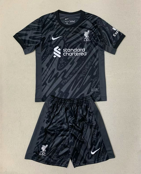 24-25 Liverpool Goalkeeper Kids Soccer Jersey
