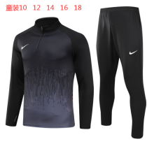 2024 NK Black Kids Half Pull Tracksuit