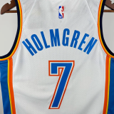 22-23 OKC Thunder HOLMGREN #7 White City Edition Top Quality Hot Pressing NBA Jersey