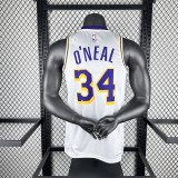 24-25 Lakers O'Neal #34 White Top Quality Hot Pressing NBA Jersey(圆领)