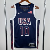 2024 Olympic Game USA TATUM # 10 Dark Blue Basketball Jersey