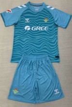 24-25 Real Betis Blue GoalKeeper Kids Soccer Jersey