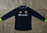 1998-1999 Man Utd Third UCL Edition Long Sleeve Retro Soccer Jersey