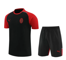 24-25 ACM Black Training Short Suit (100%Cotton)纯棉