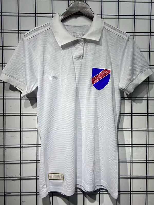 25-26 Colo-Colo 100th Anniversary White Fans Soccer Jersey *蓝队标