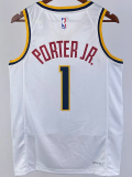 23-24 Nuggets PORTER JR. #1 White Top Quality Hot Pressing NBA Jersey