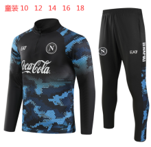 24-25 Napoli High Quality Kids Half Pull Tracksuit
