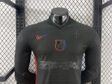 24-25 BAR Away Limited Edition Long Sleeve Player Version Soccer Jersey (Print Cactus Jack)灰