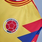 1990 Colombia Home Retro Soccer Jersey