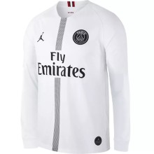 2018-2019 PSG Paris Jordan White Long Sleeve Retro Soccer Jersey
